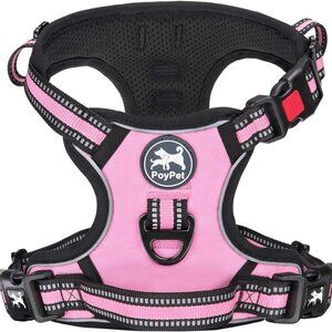 PoyPet No Pull Dog Harness, [Release at Neck] Reflective Adjustable